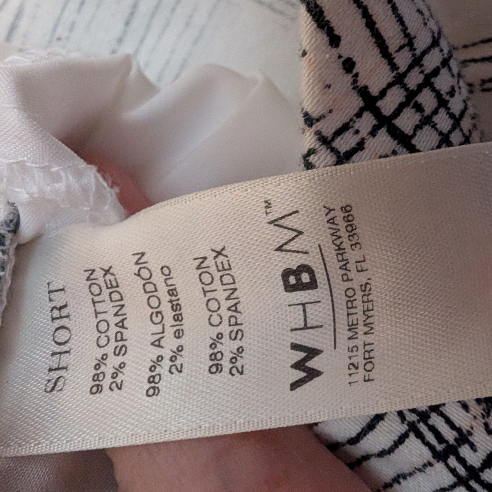 White House Black Market Monochrome Patterned Shorts - Picture 6 of 6